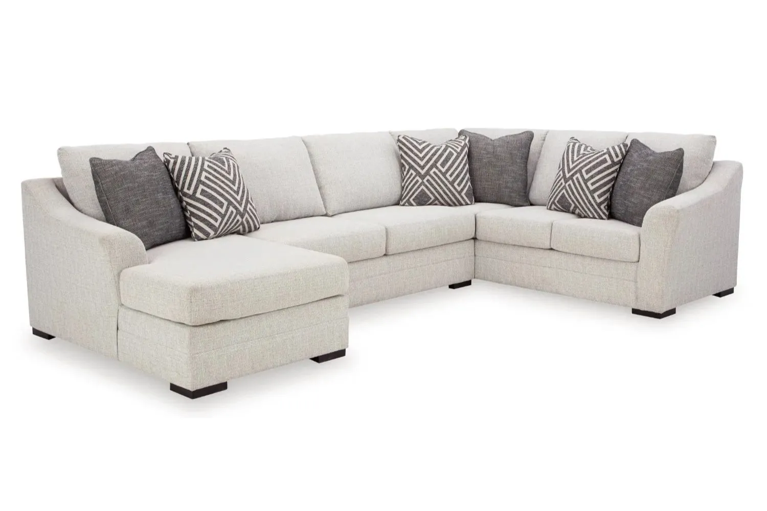 Modern 3-piece sectional sofa at PJs Furniture and Mattress in Centerton, AR, offering deep seating and a stylish look for any living room.