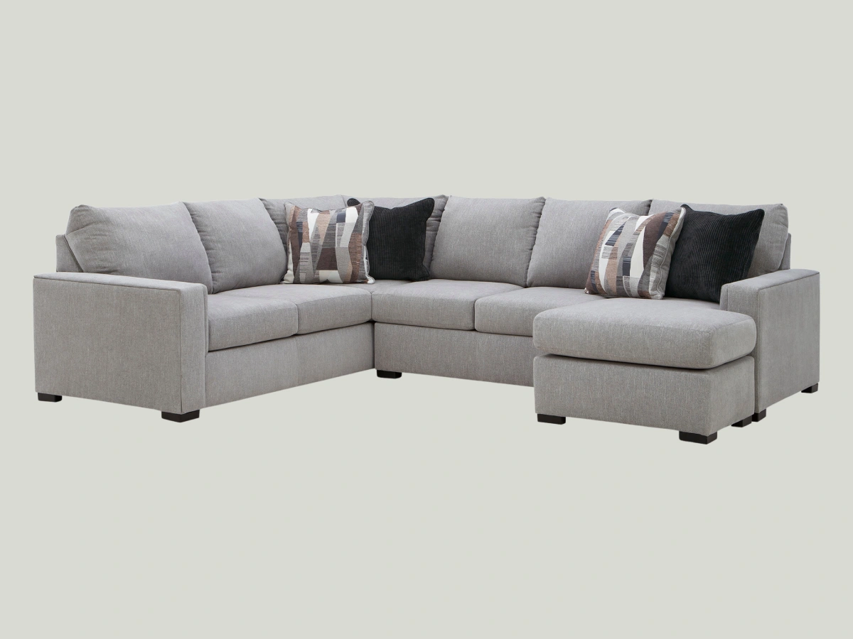Modern 3-piece sectional sofa at PJs Furniture and Mattress in Centerton, AR, offering deep seating and a stylish look for any living room.