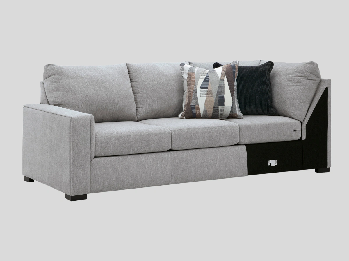 Modern 3-piece sectional sofa at PJs Furniture and Mattress in Centerton, AR, offering deep seating and a stylish look for any living room.