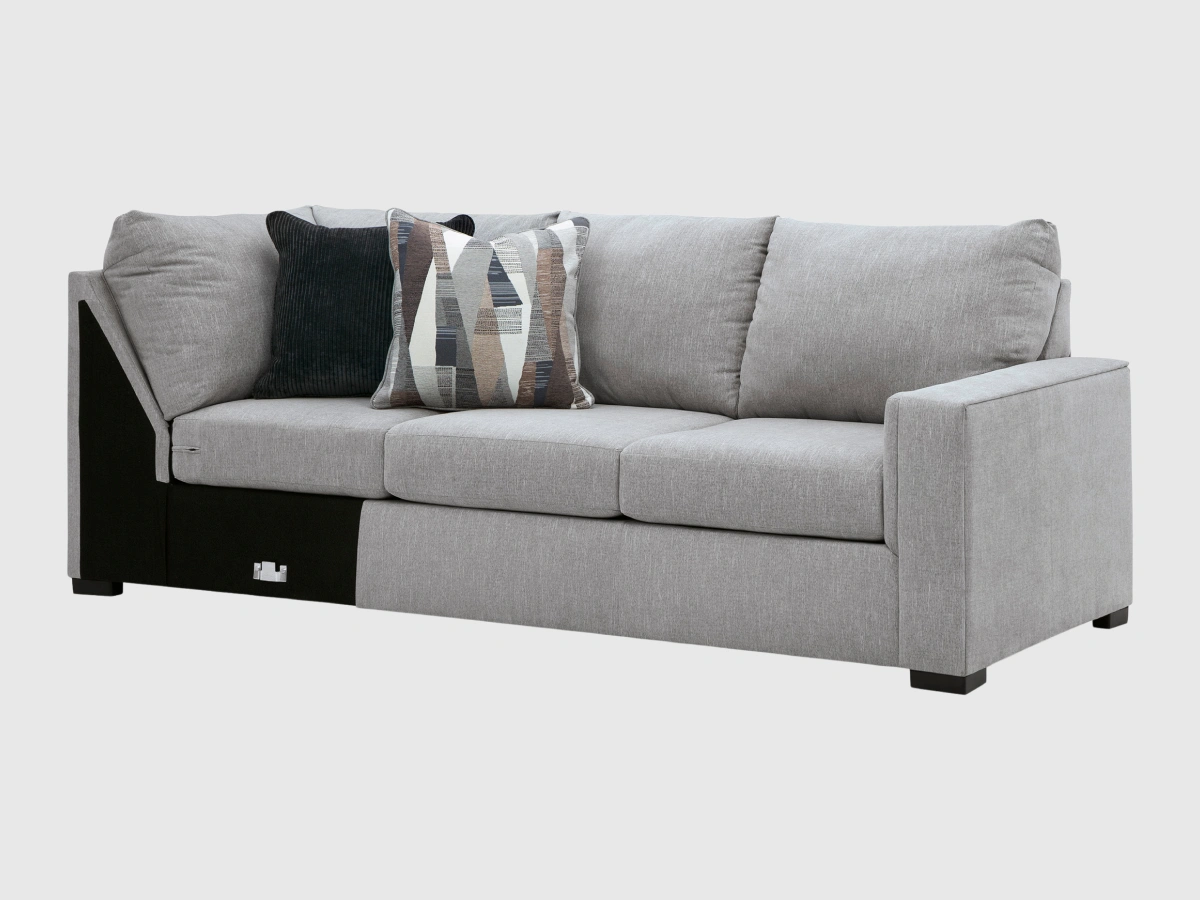 Modern 3-piece sectional sofa at PJs Furniture and Mattress in Centerton, AR, offering deep seating and a stylish look for any living room.