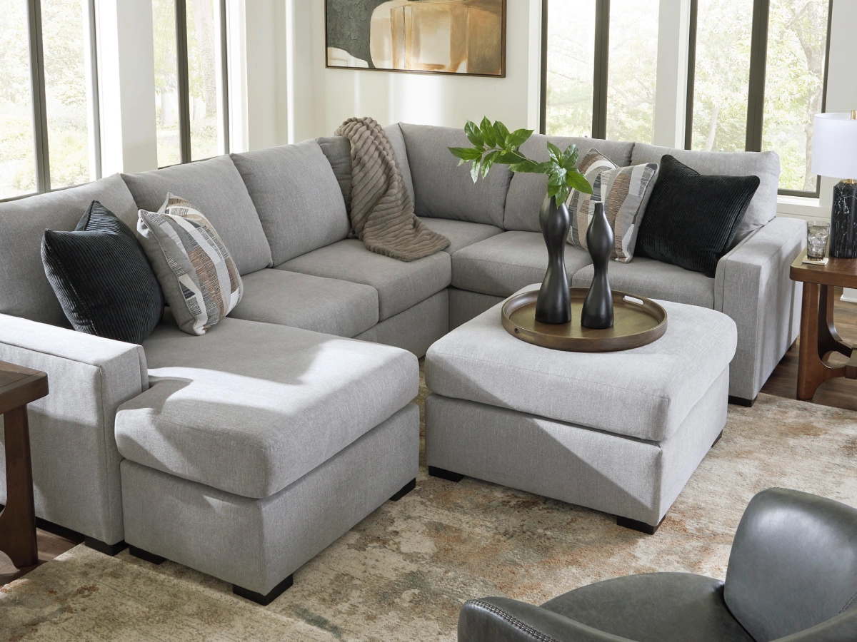 Modern 3-piece sectional sofa at PJs Furniture and Mattress in Centerton, AR, offering deep seating and a stylish look for any living room.