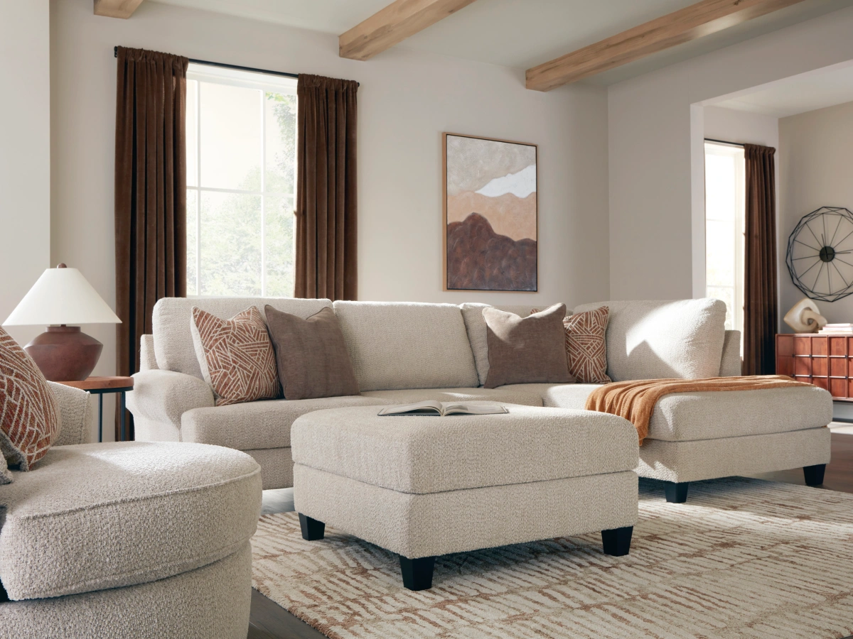 Modern 3-piece sectional sofa at PJs Furniture and Mattress in Centerton, AR, offering deep seating and a stylish look for any living room.