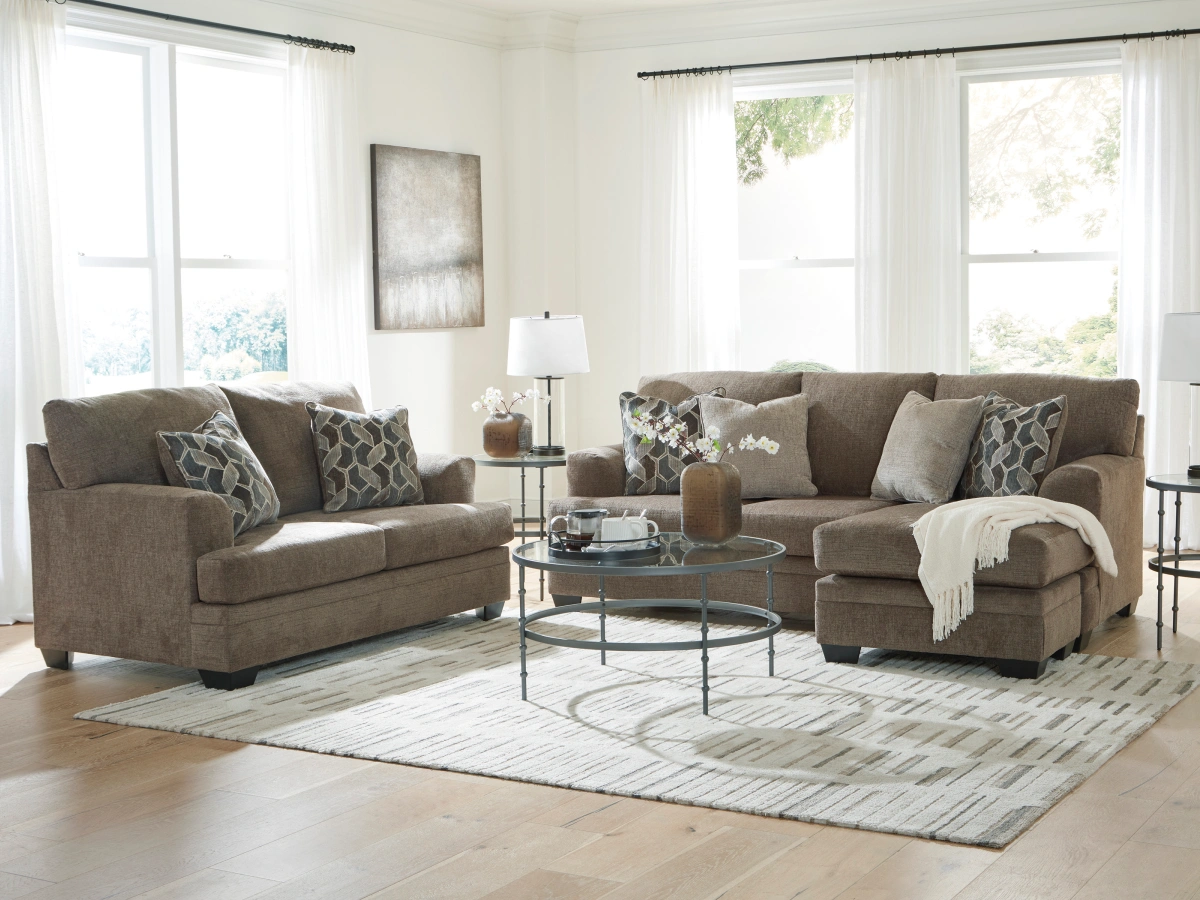 Modern 3-piece sectional sofa at PJs Furniture and Mattress in Centerton, AR, offering deep seating and a stylish look for any living room.
